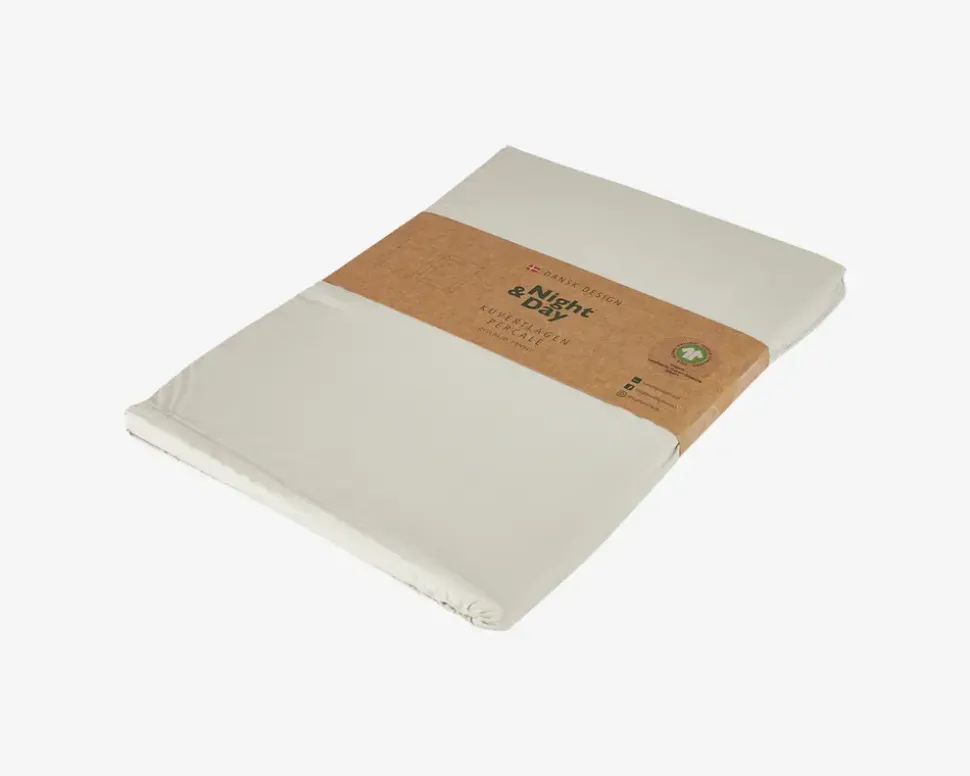 Kuvertlagen Percale Sand 90x200 cm