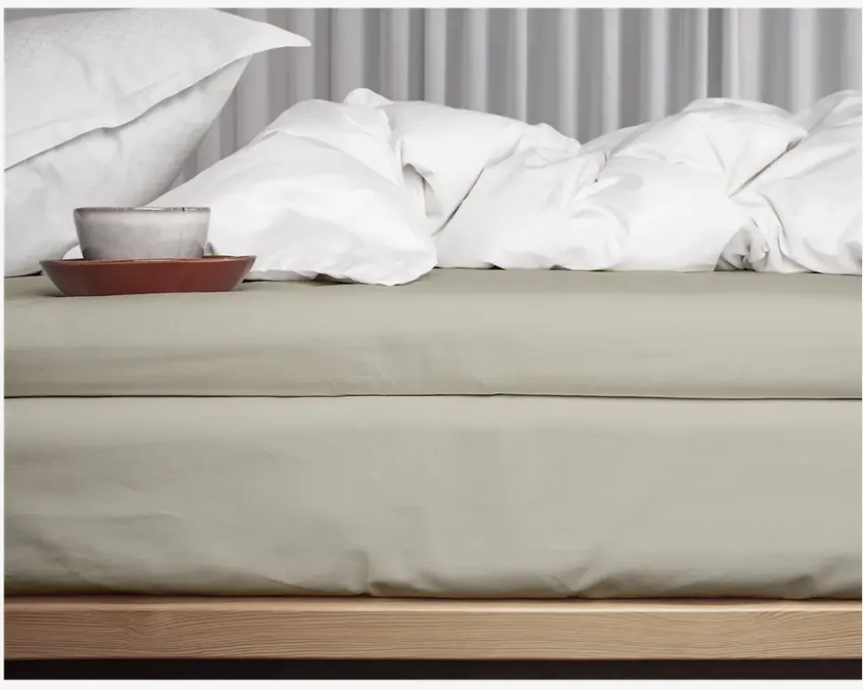 Kuvertlagen Percale Sand 90x200 cm