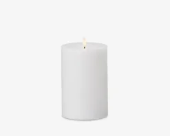 LED Bloklys Hvid H.15xØ.10cm
