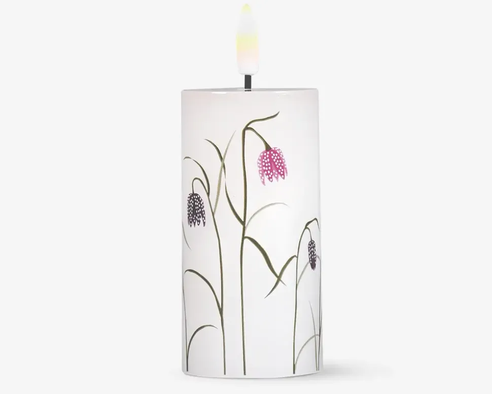 LED lys voks 3 stk. blomster