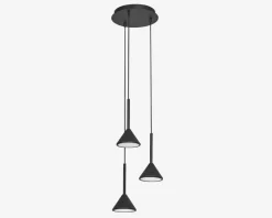 Loftlampe Fuji 3 x pendel sort Ø.29 cm