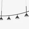 Loftlampe Fuji 4xpendel sort L.120,5 cm
