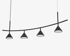 Loftlampe Fuji 4xpendel sort L.120,5 cm