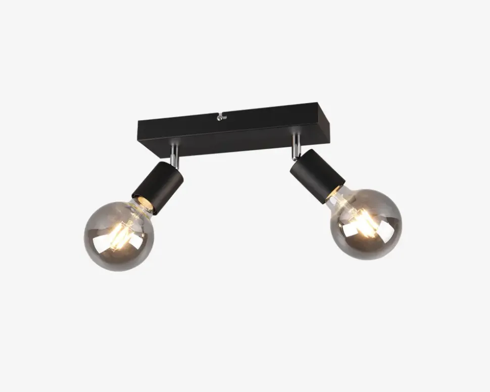 Loftlampe Vannes 2 Sort L.26 cm