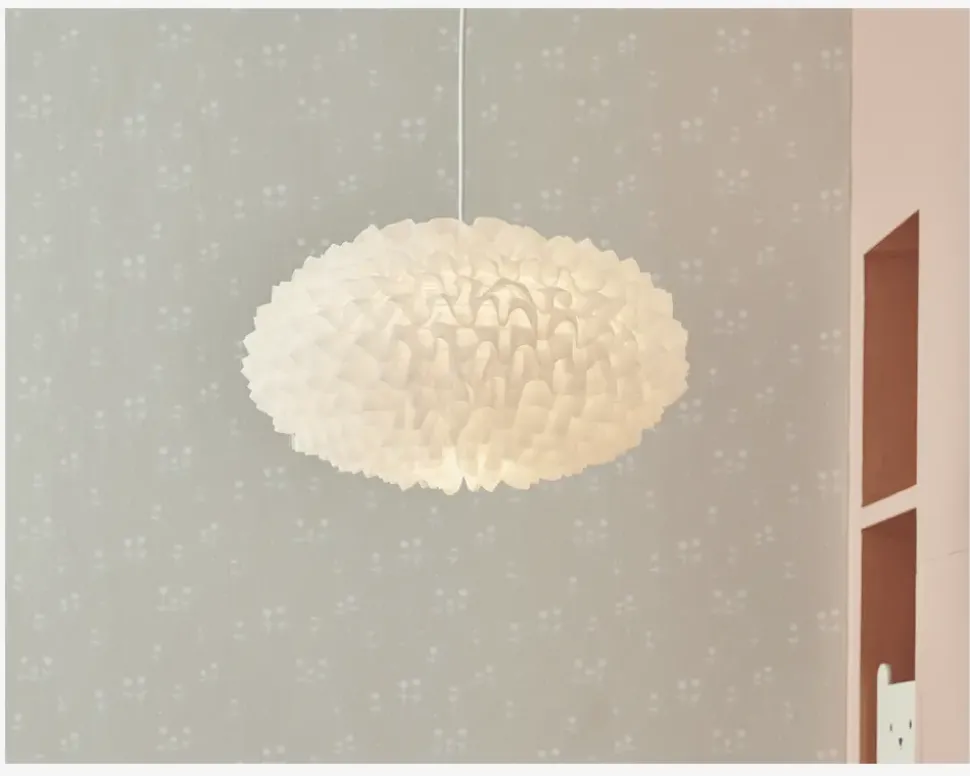 Loftlampe Villo Hvid Chiffon Ø.30 cm