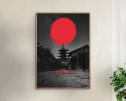 Lonely temple - Fadil Roze 30x40 cm