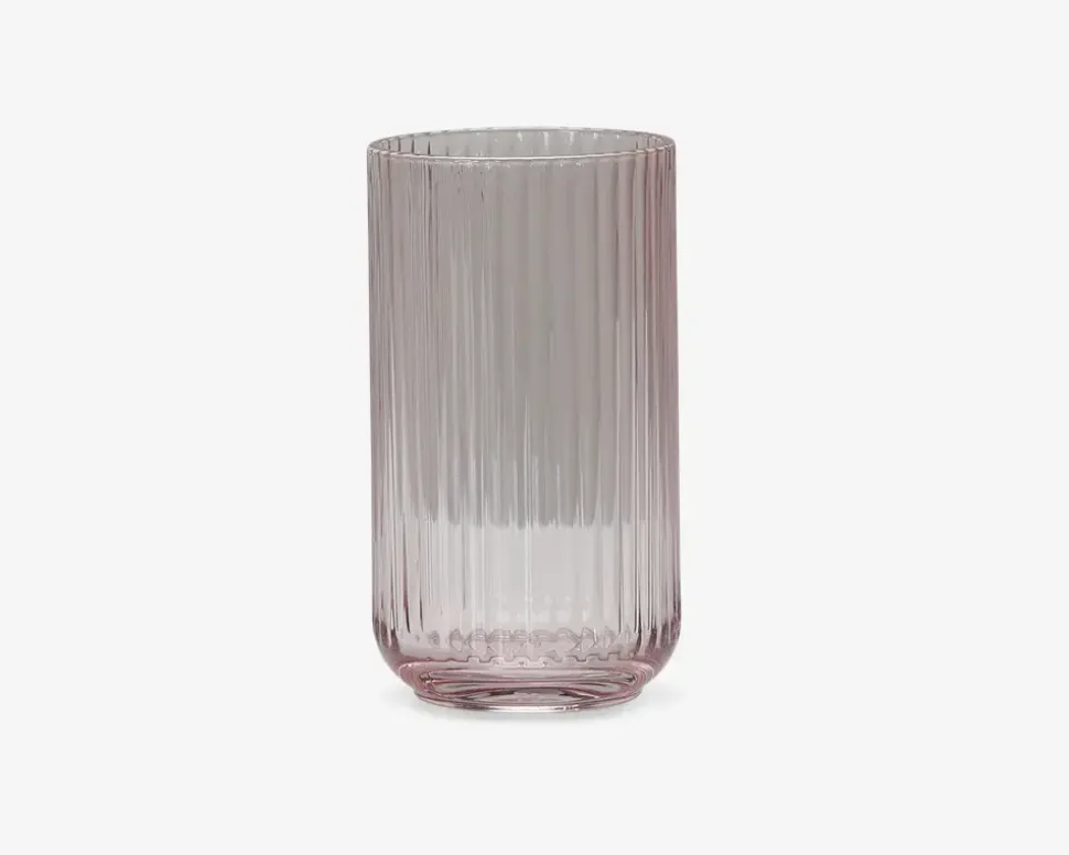 Lyngby vase glas pink H.20 cm