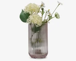 Lyngby vase glas pink H.20 cm