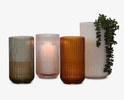Lyngby vase glas pink H.20 cm