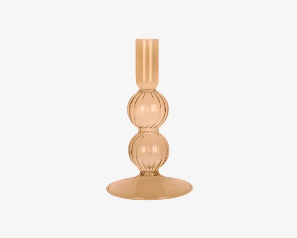 Lysestage Bubbles Sand H.16 cm