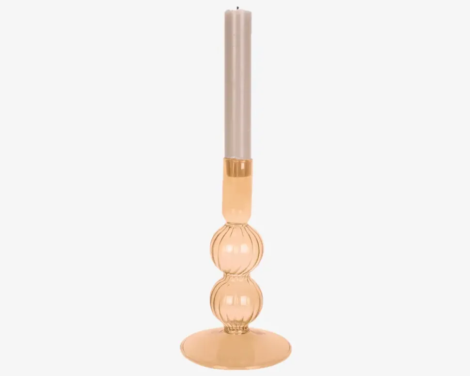 Lysestage Bubbles Sand H.16 cm