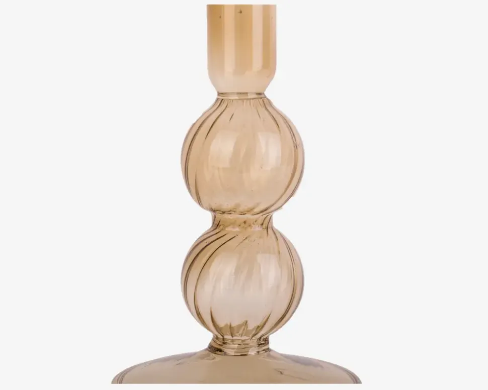 Lysestage Bubbles Sand H.16 cm