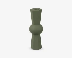 Lysestage Geo Count grøn H.20 cm