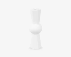 Lysestage Geo Count hvid H.20 cm