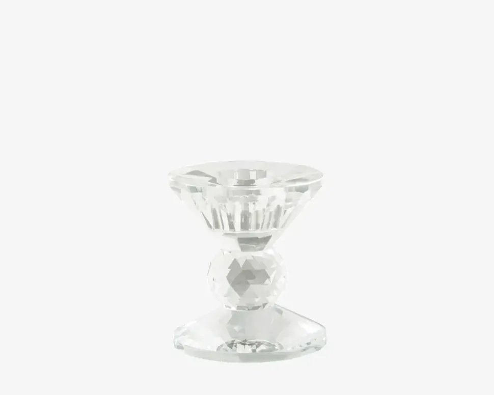 Lysestage Klar Glas H.7 cm