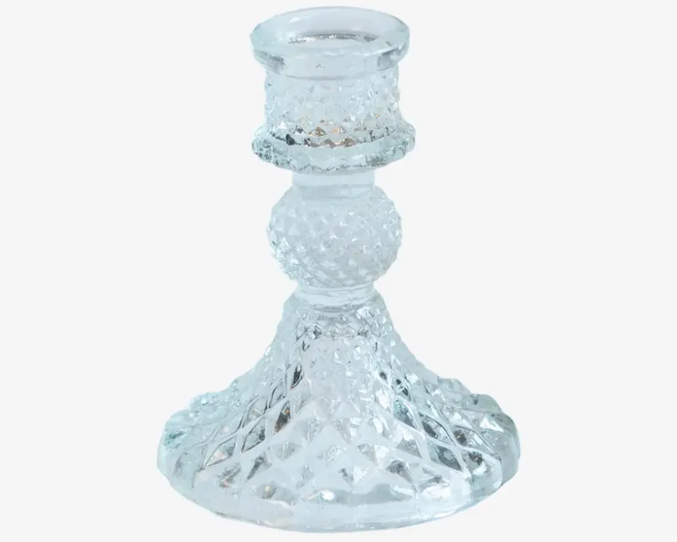 Lysestage Klar Glas H.11 cm