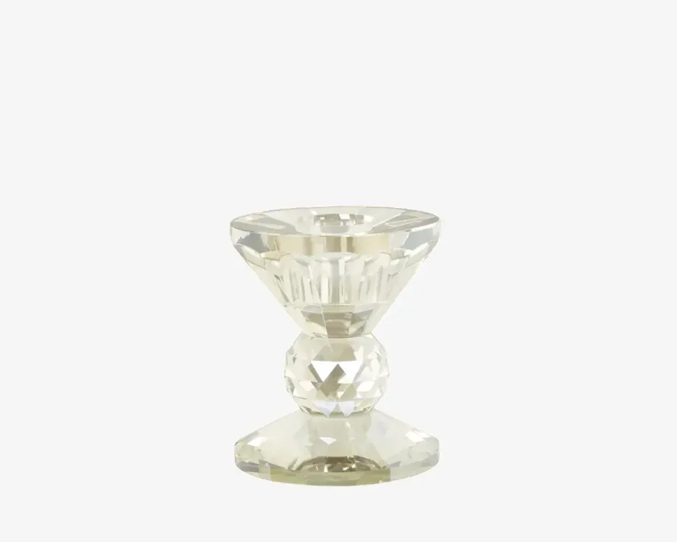 Lysestage Lysebrun Glas H.7 cm