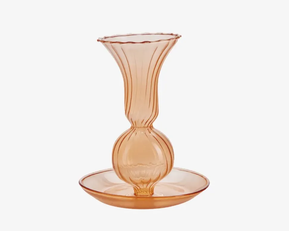 Lysestage Tulip Orange H.11,5 cm