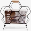 Magasinholder Honeycomb sort H.45 cm