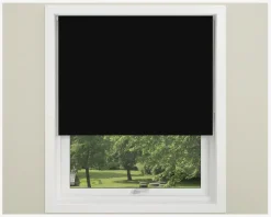 MørkL. Uni m. Kæde 90x210 cm Sort