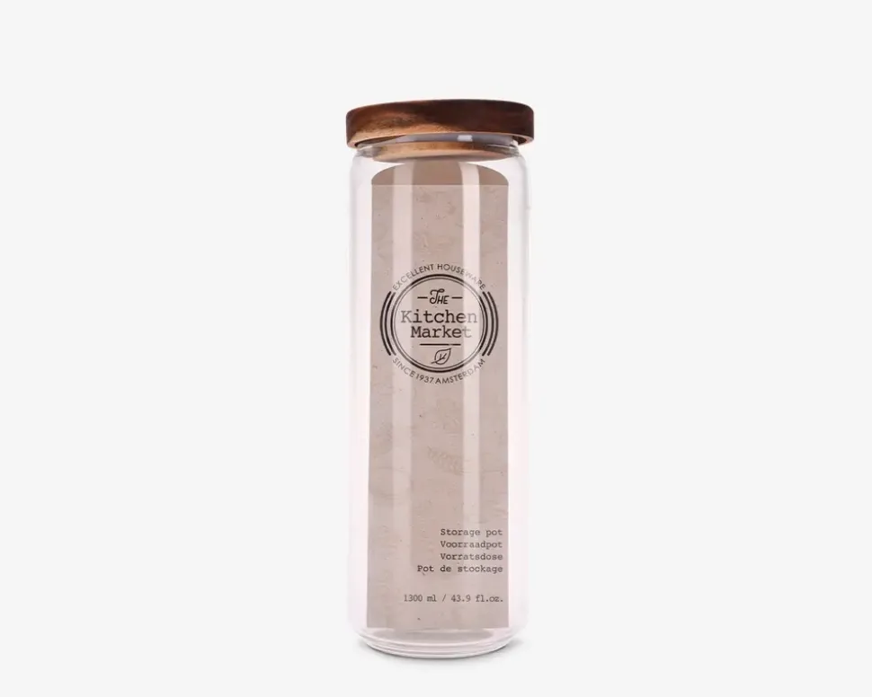 Opbevaringsglas med låg 1300 ml