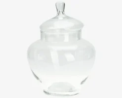 Opbevaringskrukke Med Låg Glas H.31,5 cm