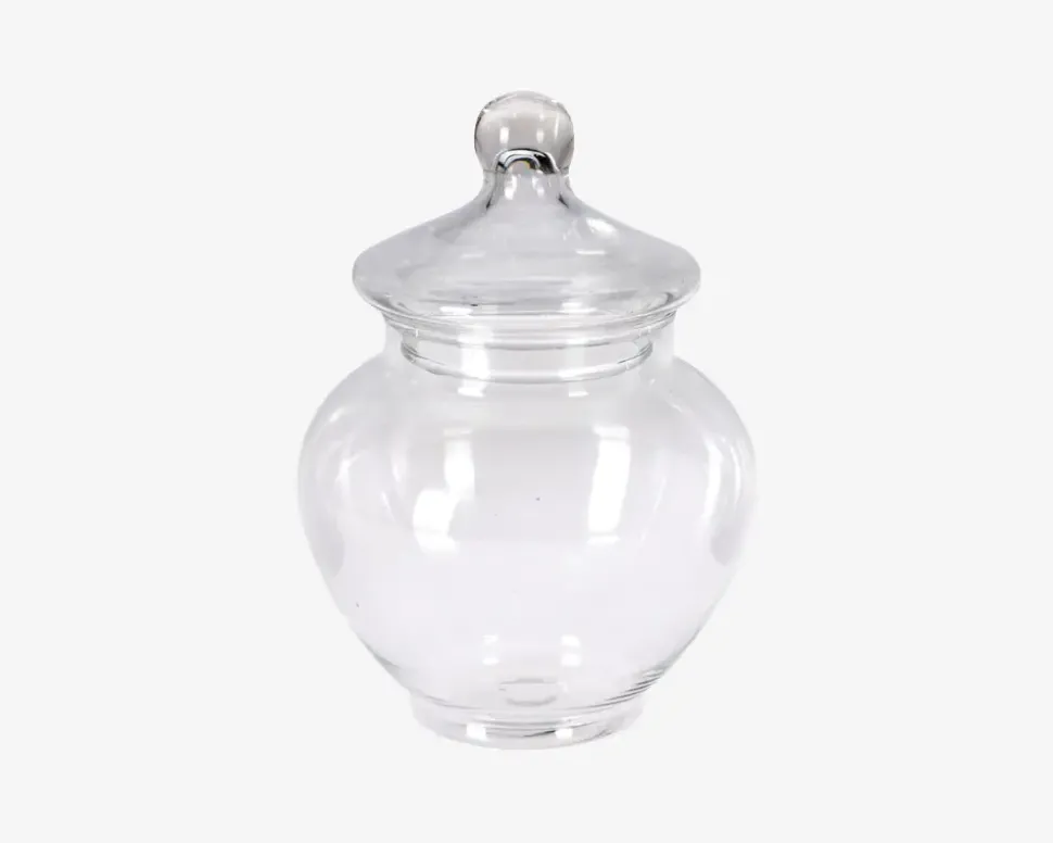 Opbevaringskrukke Med Låg Glas H.19 cm