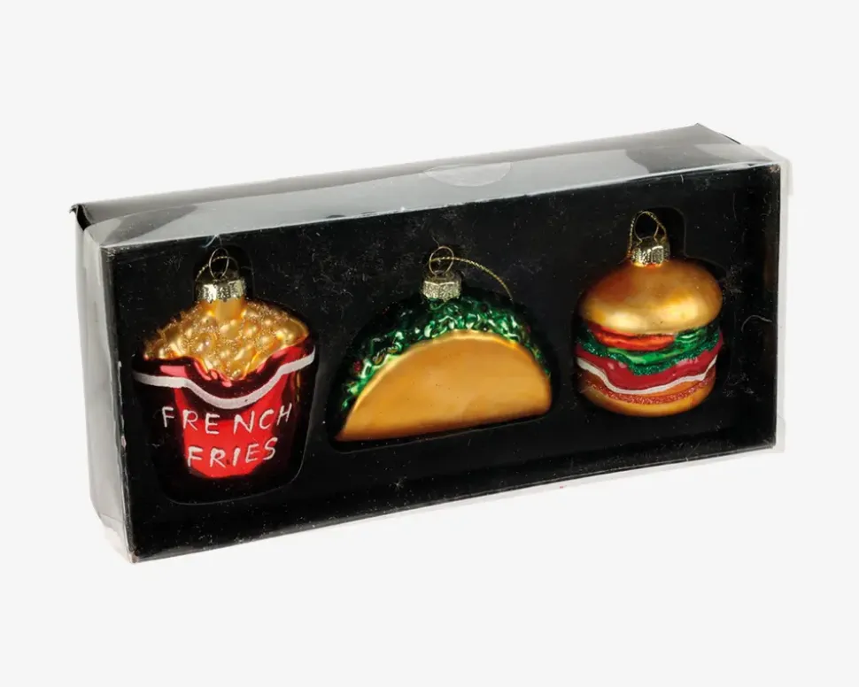 Ornamenter Fast Food Sæt 3 Stk.