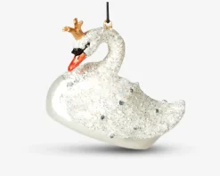 Ornament svane glas 10x6x8 cm