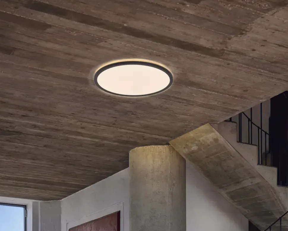 Plafond Ultra Slim Backlight sort Ø.40 cm