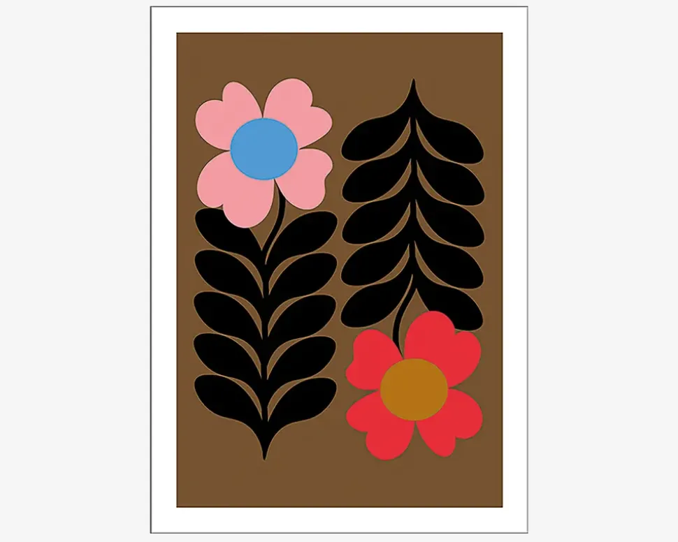 Plakat Flowers Gold