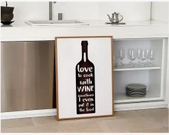 Plakat I Love To Cook With Wine