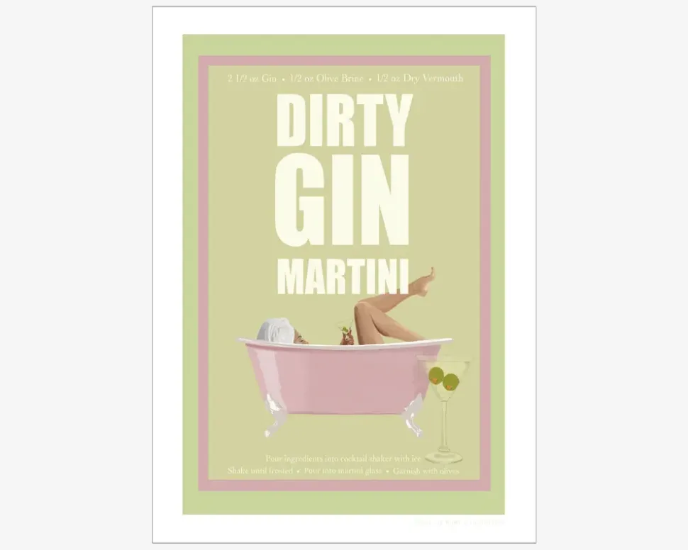 Plakat Jenny Dirty Gin Martini