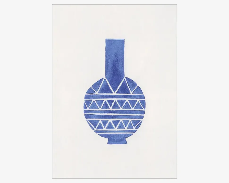 Plakat Linocut Vase A5