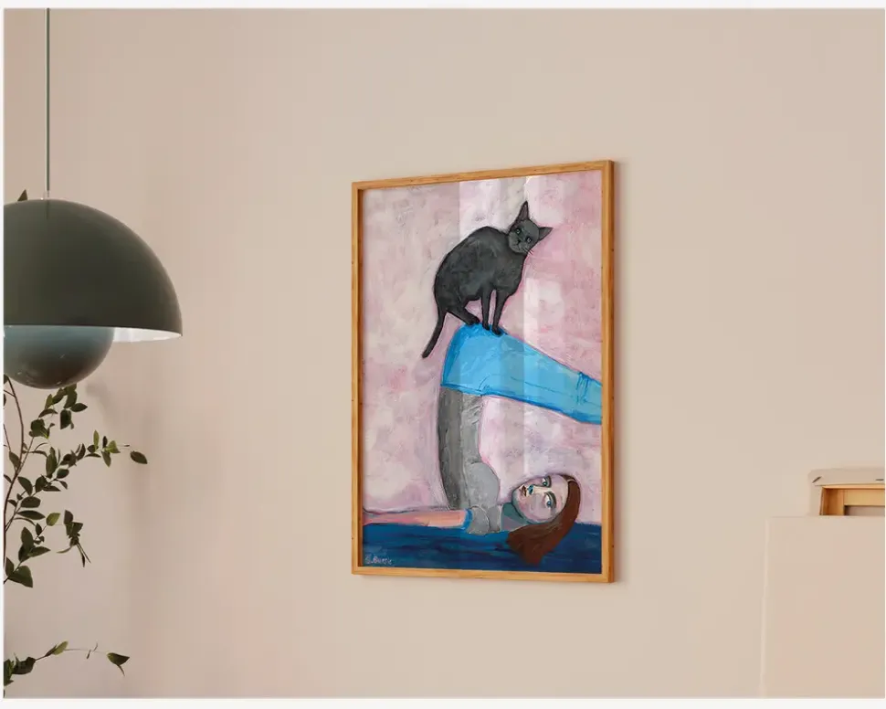 Plakat Yoga With My Cat