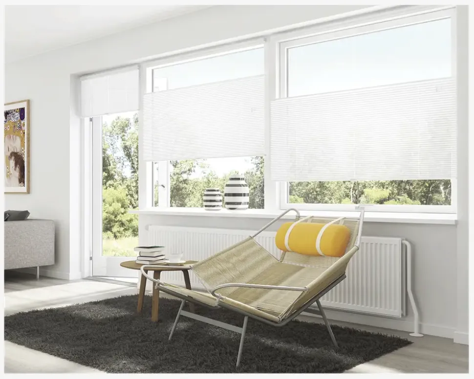 Plisse Narvik 90x210 cm Hvid