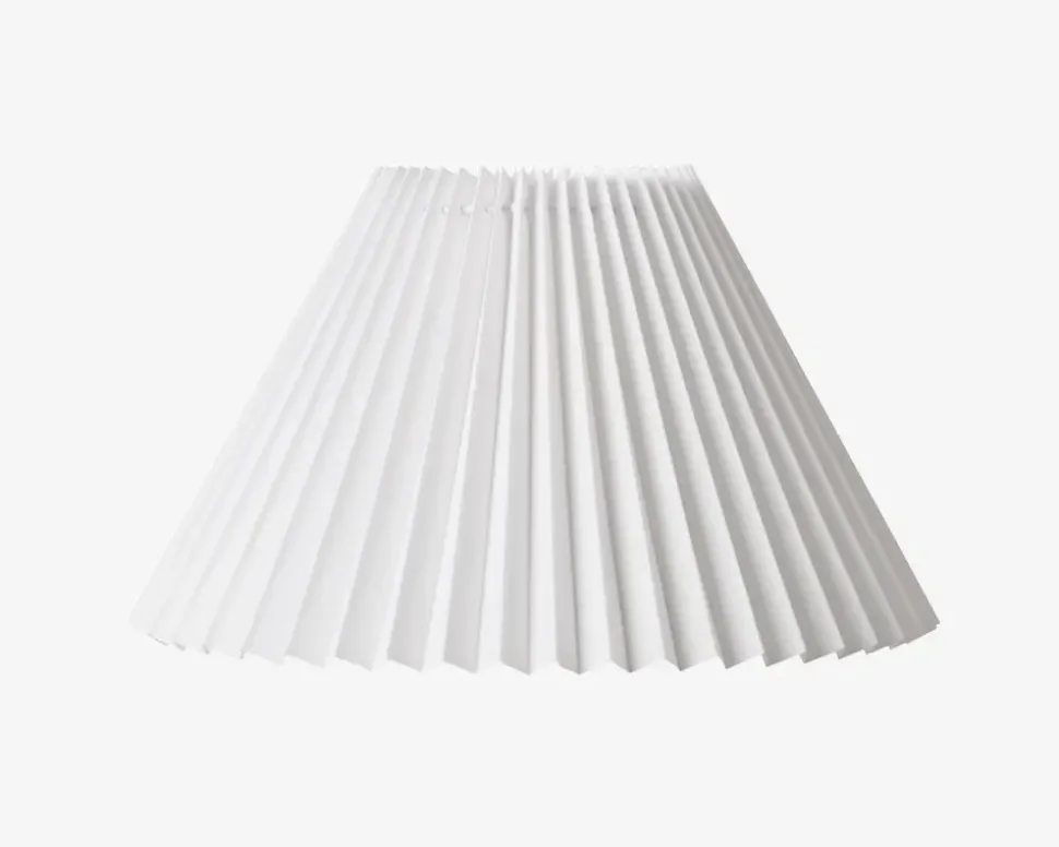 Plisseskærm Hvid 21 cm