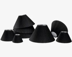 Plisseskærm Sort 23 cm