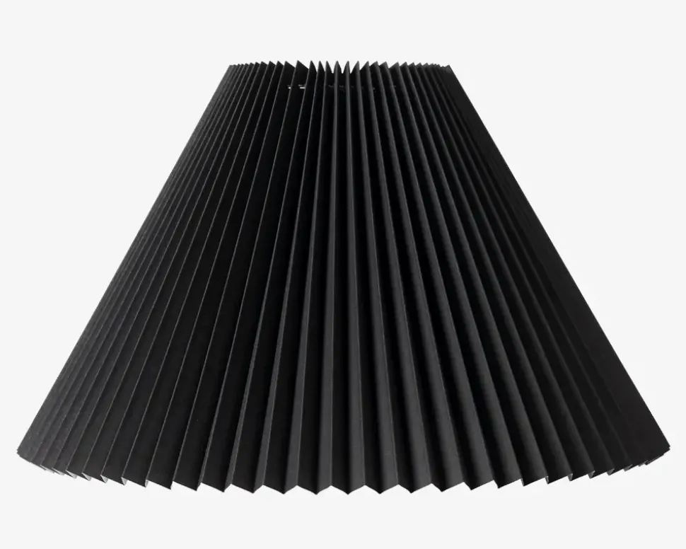 Plisseskærm Sort 27 cm