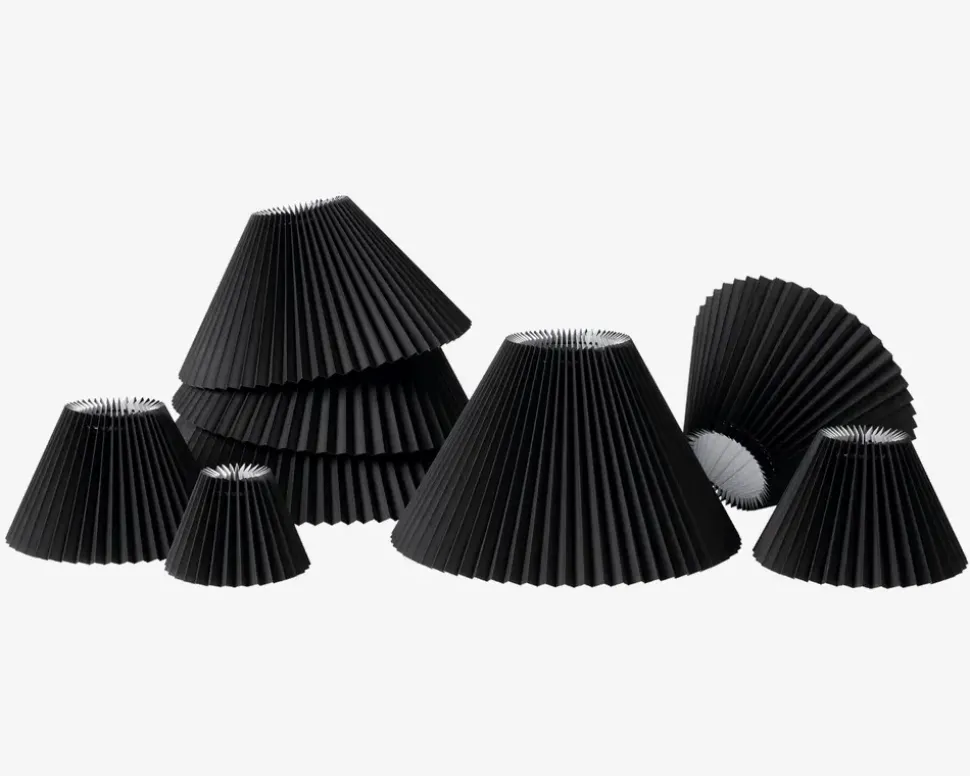 Plisseskærm Sort 27 cm