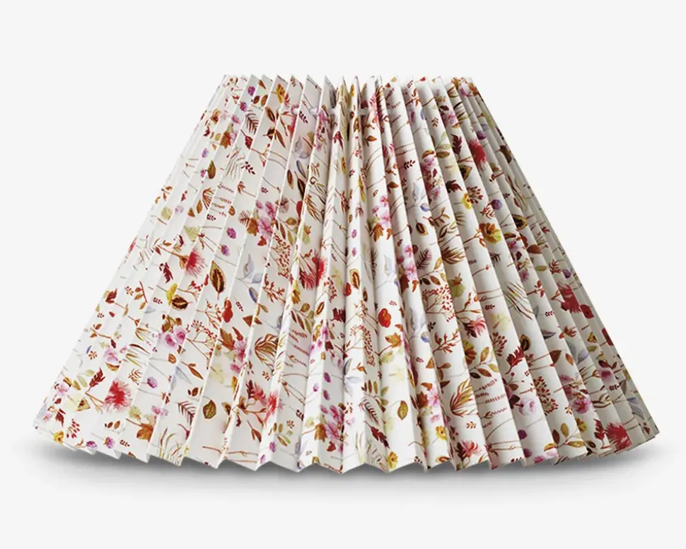 Plisséskærm Blomster Rød 21 cm