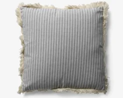 Pude grå m/frynser 45x45 cm