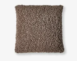 Pude plys brun 50x50 cm