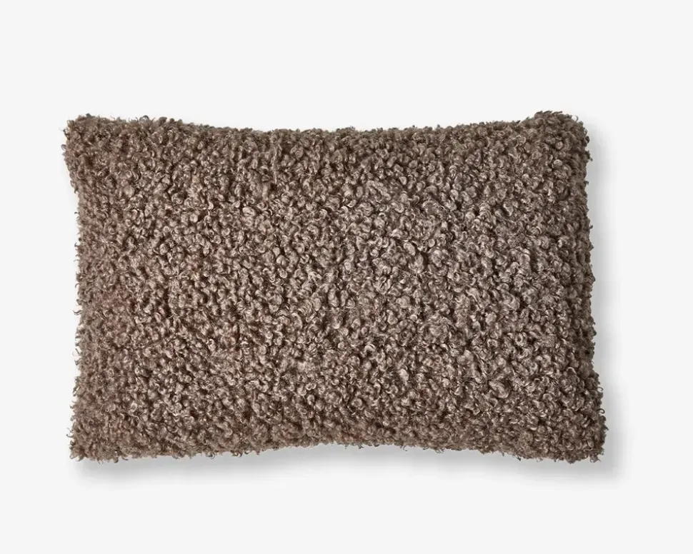 Pude plys brun 60x40 cm