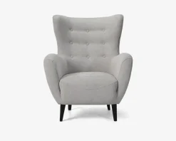 Øreklapstol Inkl. Fodskammel beige