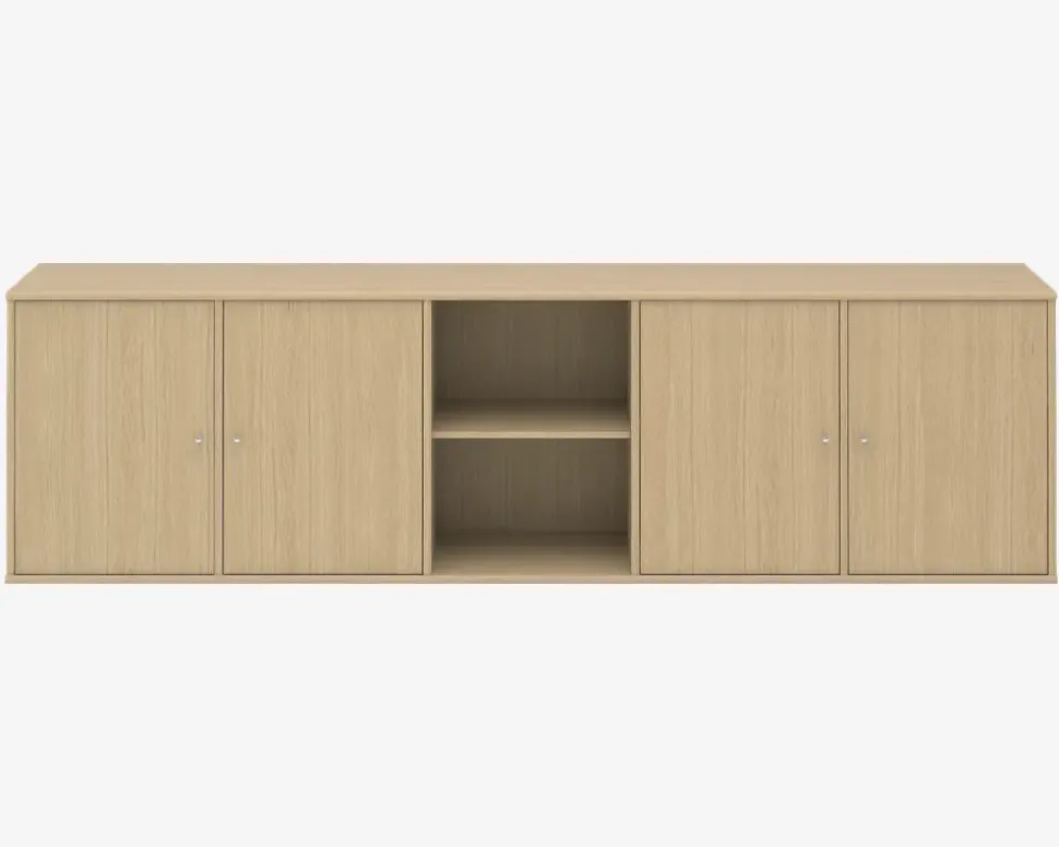 Reol Mistral 5 sekt. m/4 Døre Eg