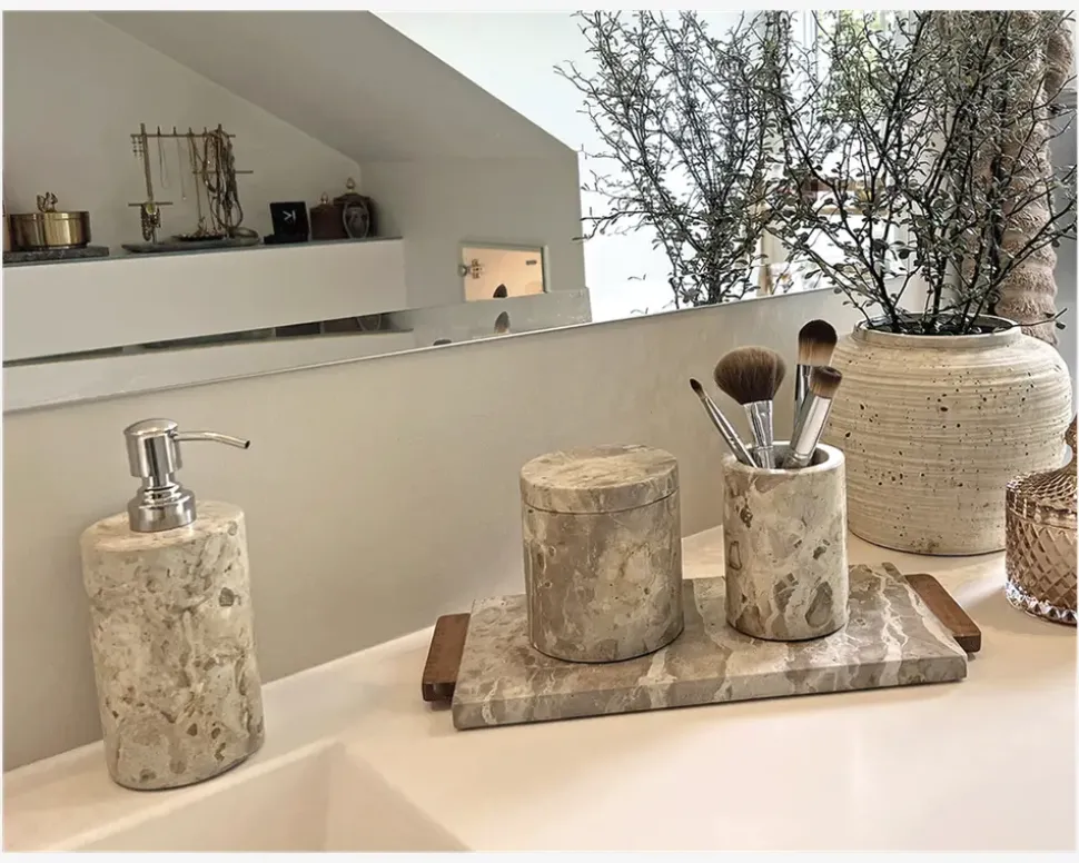 Sæbedispenser Marmor Sand