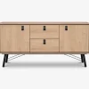 Skænk Ry B. 150 cm sort/eg