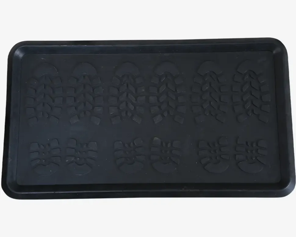 Skobakke Gummi Sort 40x70 cm