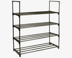 Skostativ Med 4 Hylder Sort